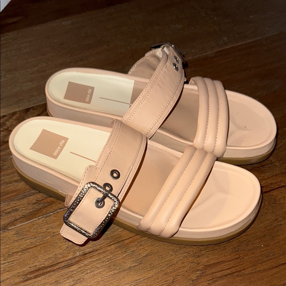Dolce Vita Nude Slide Sandals